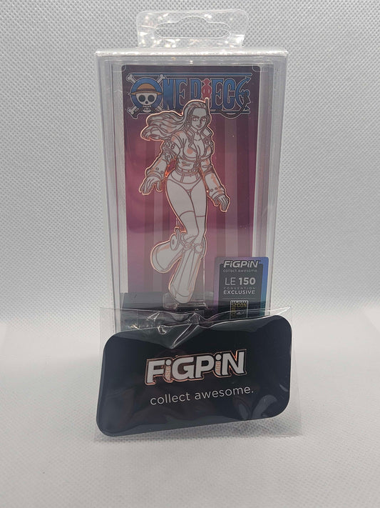 SDCC 2025 Figpin Exclusive #1822 Nico Robin Rose Gold One Piece LE 150 w/ Logo